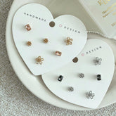 ライン花 セットピアス(6個セット) Earrings 10000won